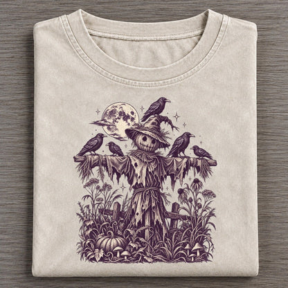 Crows On The Scarecrow Midnight Haunt Vintage T-shirt – Off White