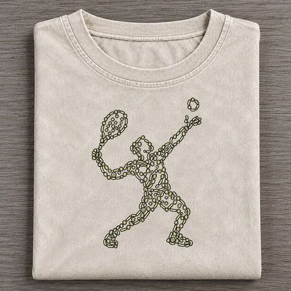 Racket Ball Orbit Vintage T-shirt – Off White
