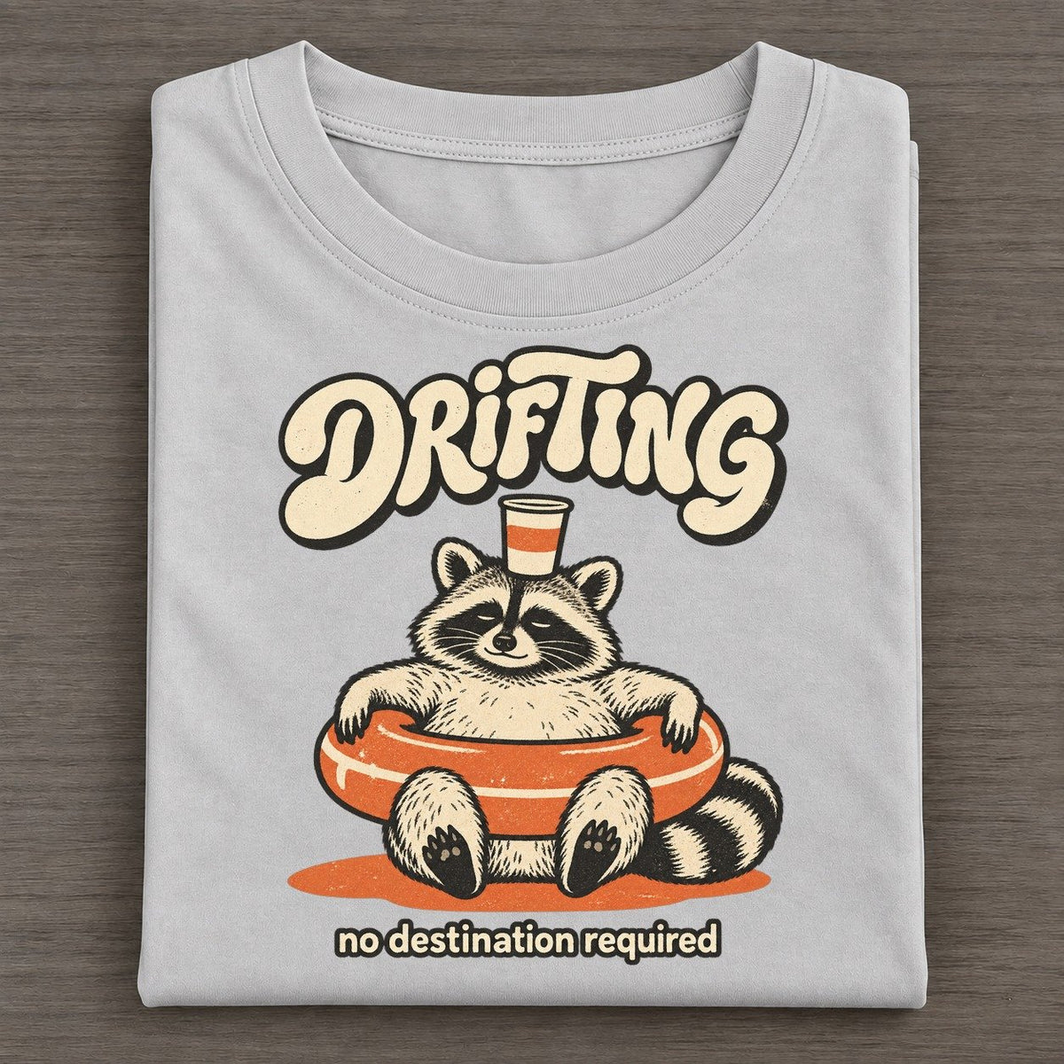 Drifting Raccoons Off Duty Classic T-shirt – Grey