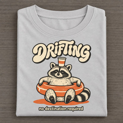 Drifting Raccoons Off Duty Classic T-shirt – Grey