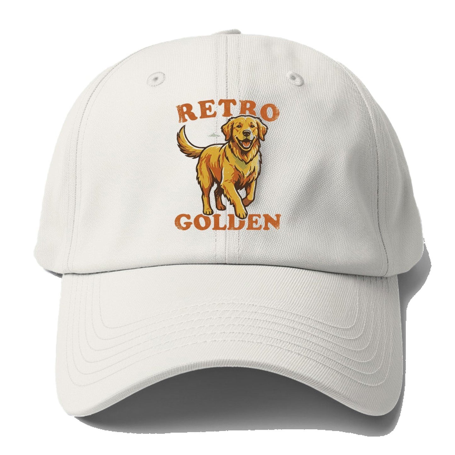 Retro Golden Baseball Cap – Off White