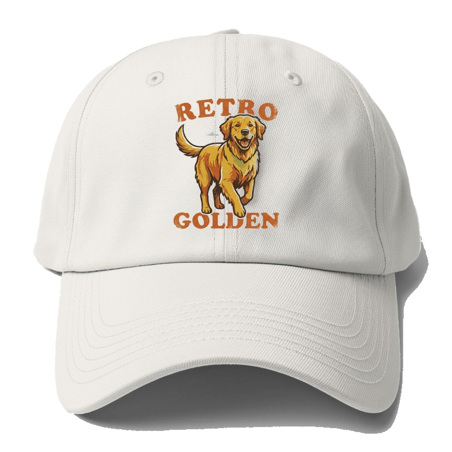 Retro Golden Baseball Cap – Off White