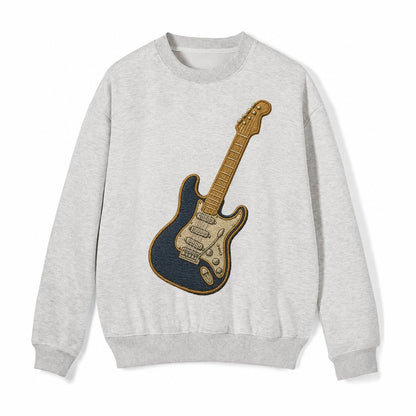 Electric Guitar Fleece Sweatshirt – Light Gray