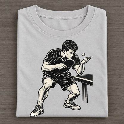 Table Tennis Low Toss Serve Global Sports Ink Figures Classic T-shirt – Grey