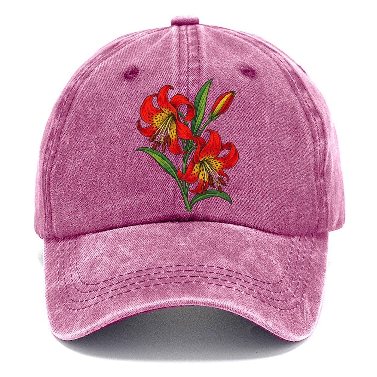 Saskatchewan Western Red Lily Canada Cultural Icons Classic Cap – Dusty Rose