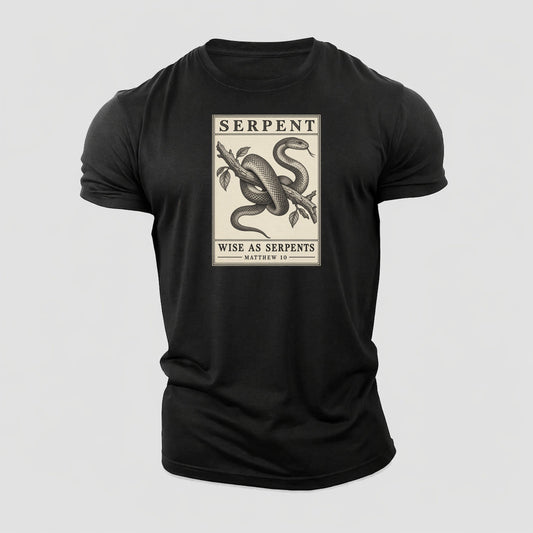 Serpent Specimen Plate Creature Canticle Cotton T-Shirt – Black