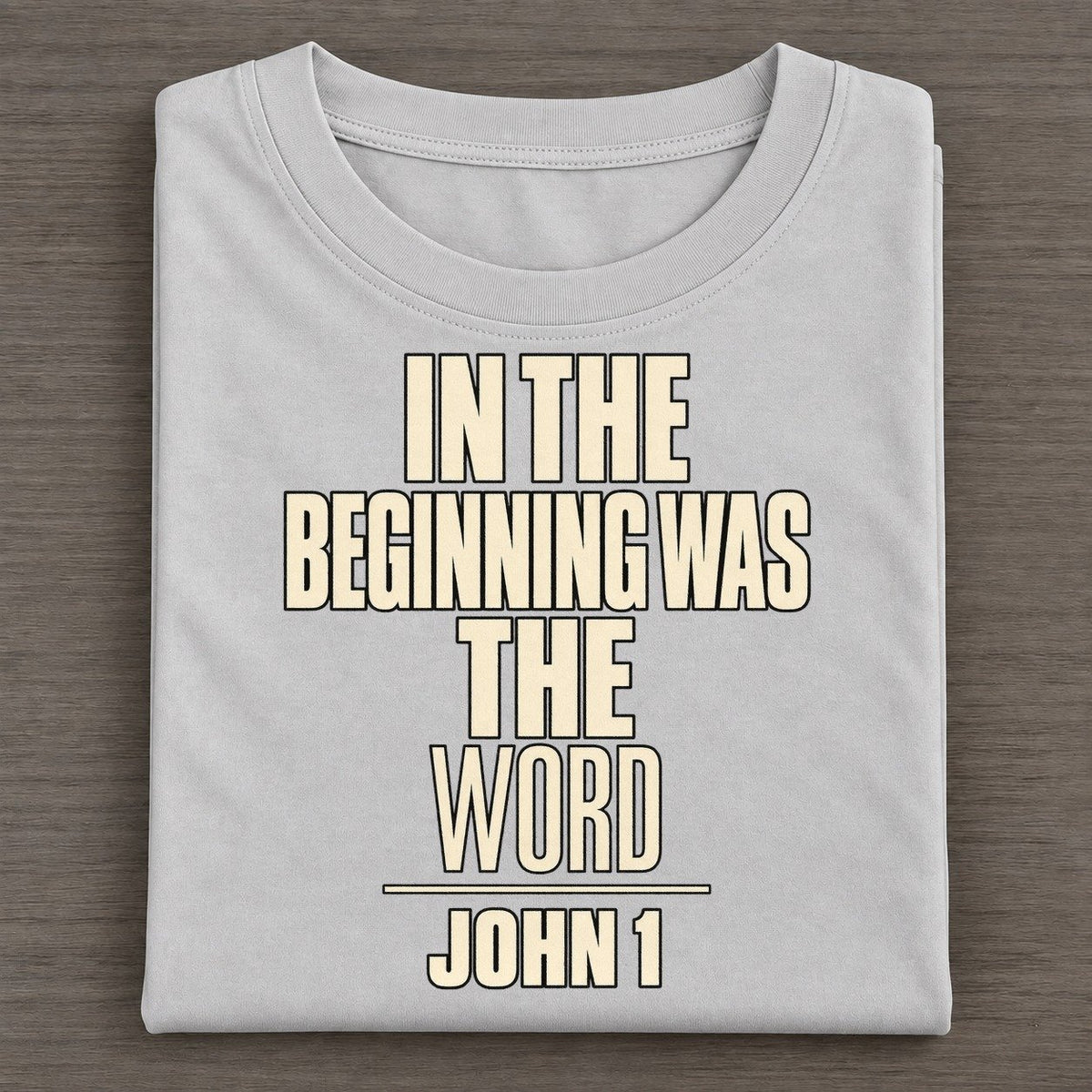 In The Beginning Was Plain Gospel Classic T-shirt – Grey