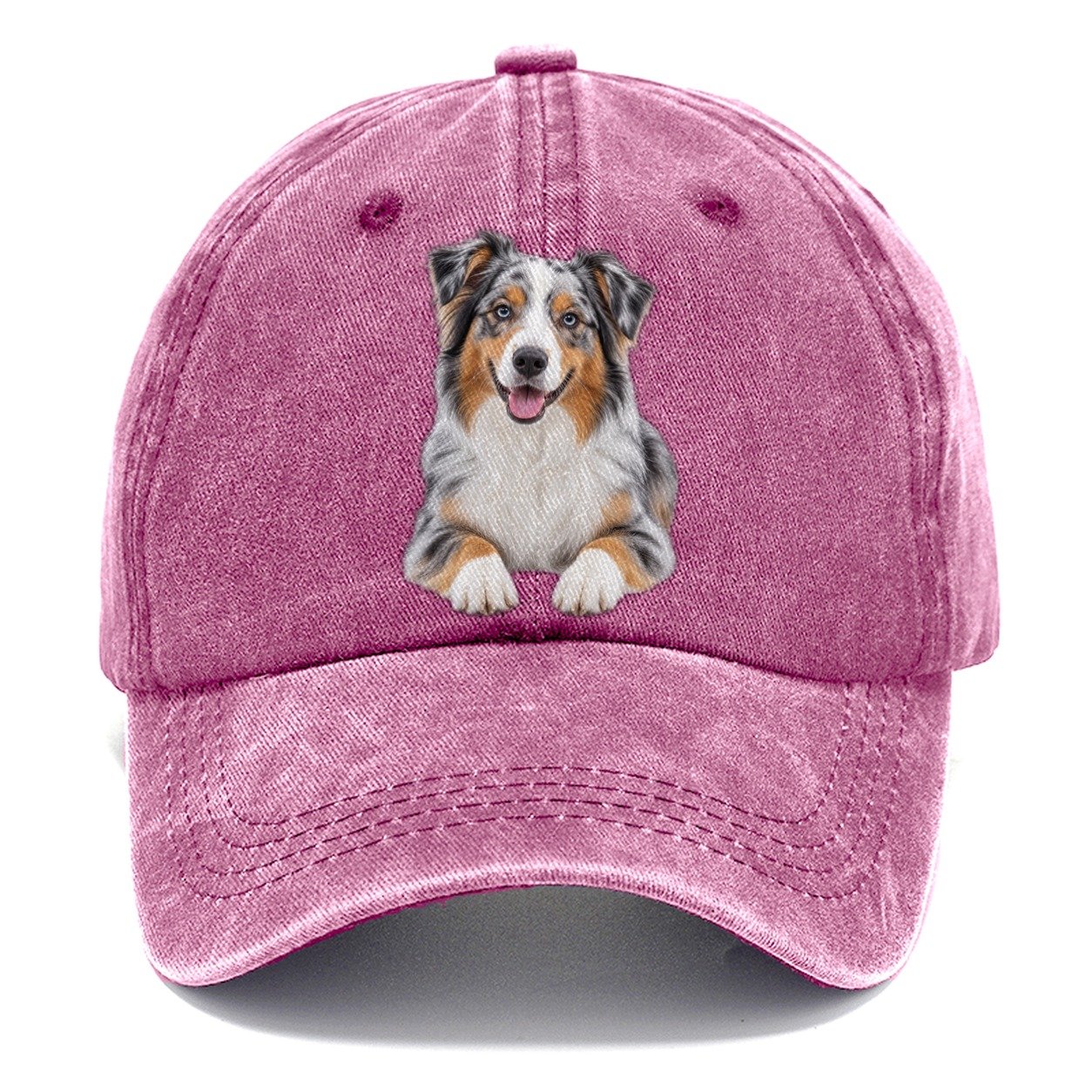 Australian Shepherd Sitting Top Breeds Classic Cap – Dusty Rose