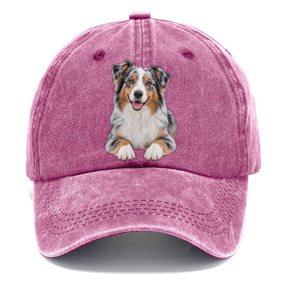 Australian Shepherd Sitting Top Breeds Classic Cap – Dusty Rose