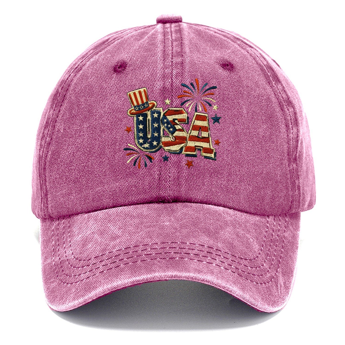 Usa Embroidery Patch Classic Cap – Dusty Rose
