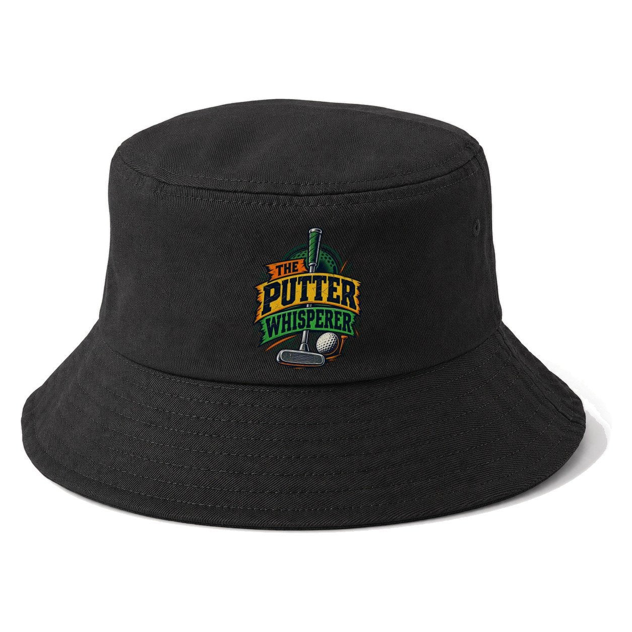 The Putter Whisperer Golf Life Bucket Hat – Black