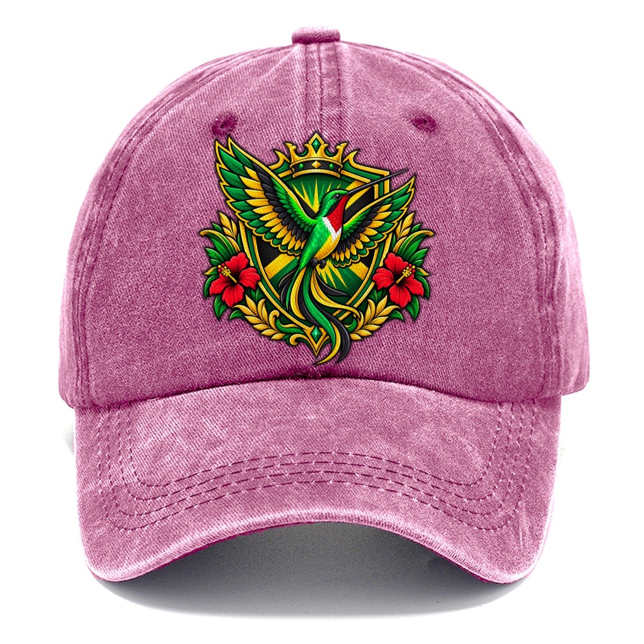 Jamaica Heraldic Crest Country Logos Classic Cap – Dusty Rose