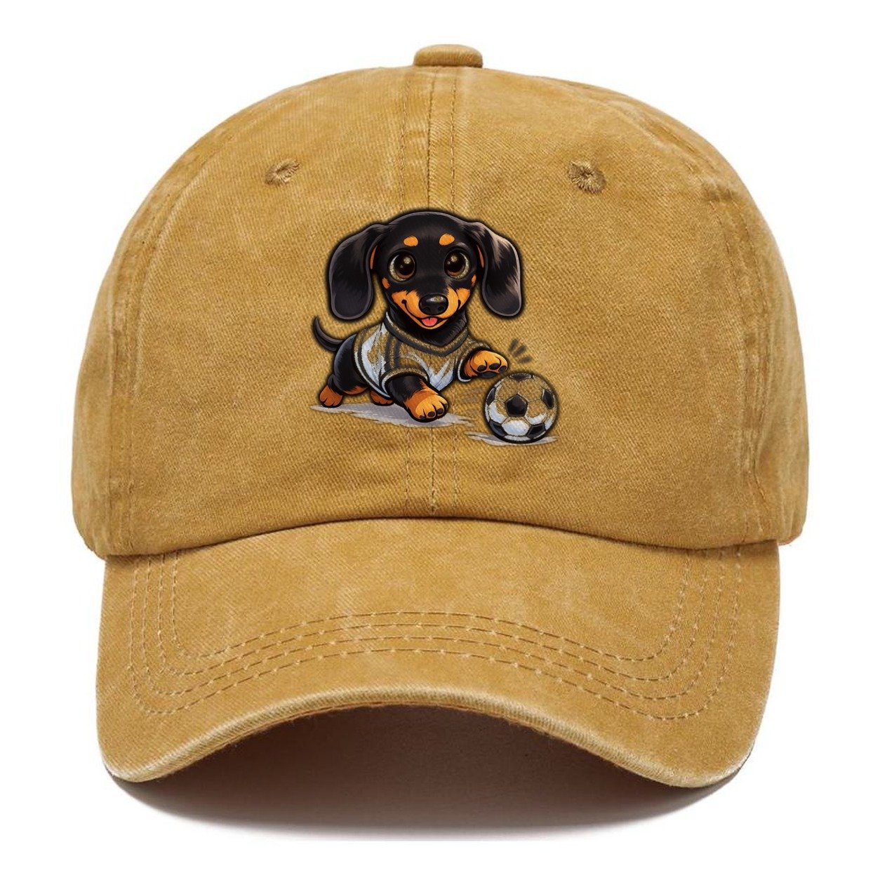 Dachshund Kicking Soccer Ball Classic Cap – Golden Harvest