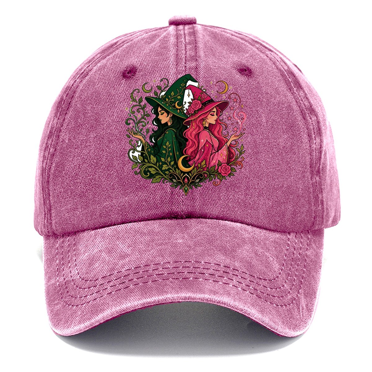 Dual Witch Botanical Moon Classic Cap – Dusty Rose