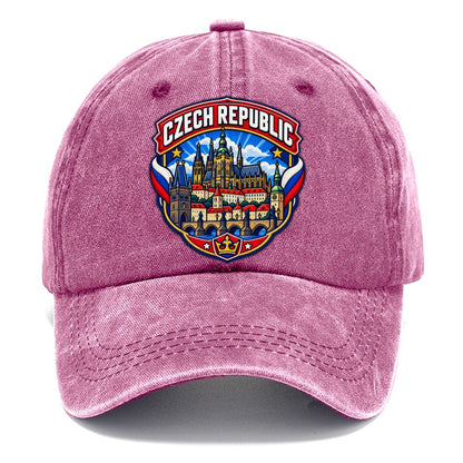 Czech Republic Retro Badge Country Logos Classic Cap – Dusty Rose