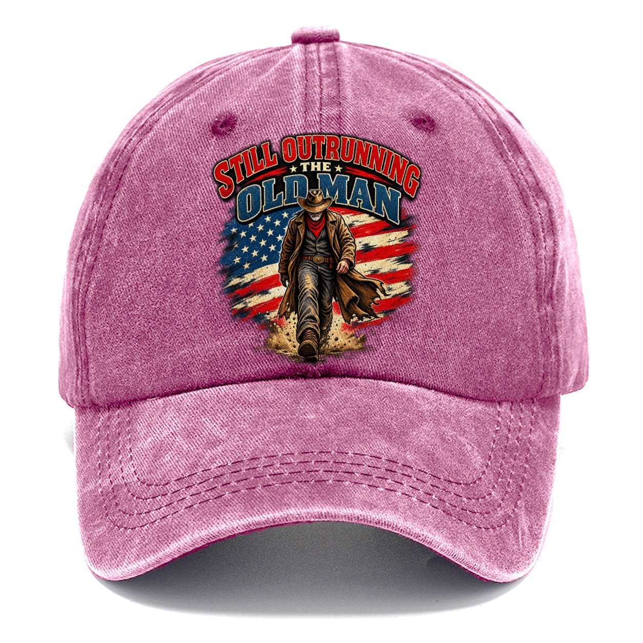 Still Outrunning The Old Man Old Man Strong Classic Cap – Dusty Rose