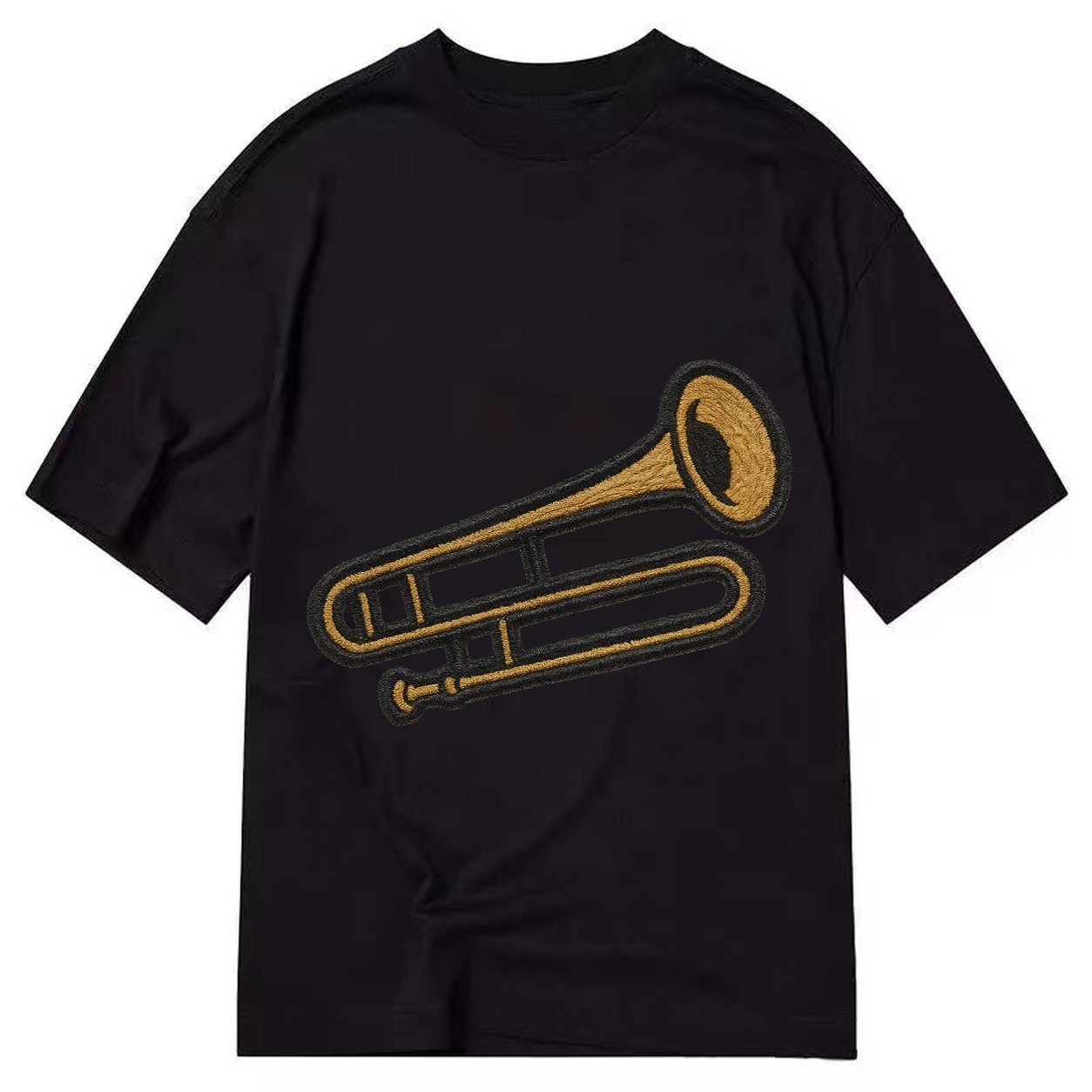 Trombone Brass Trombone With Slide And Bell Classic T-shirt – Black