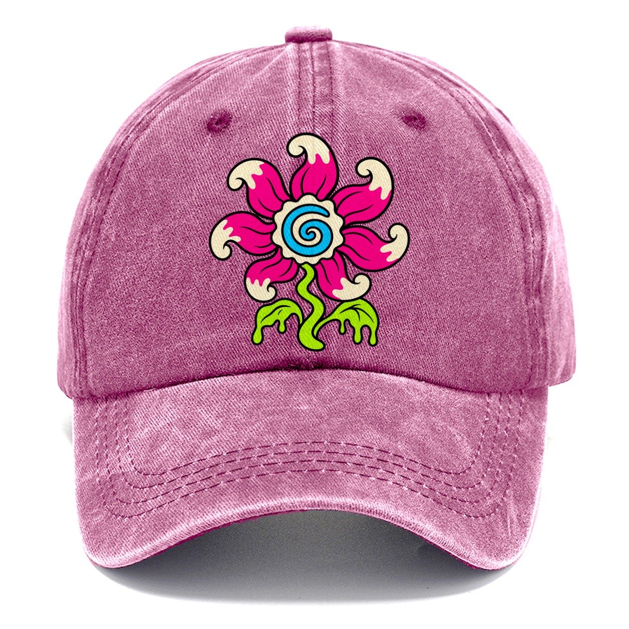 Swirl Tongue Flower Crazy Styles Classic Cap – Dusty Rose
