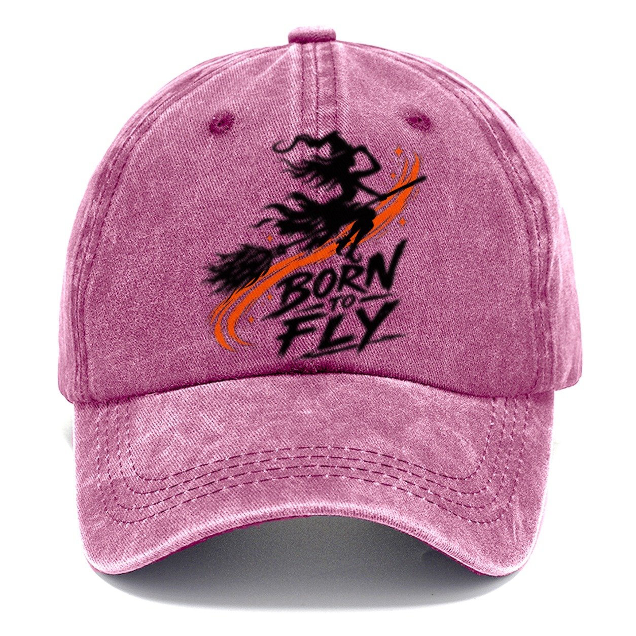 Born To Fly Slogan Witch Magic Classic Cap – Dusty Rose