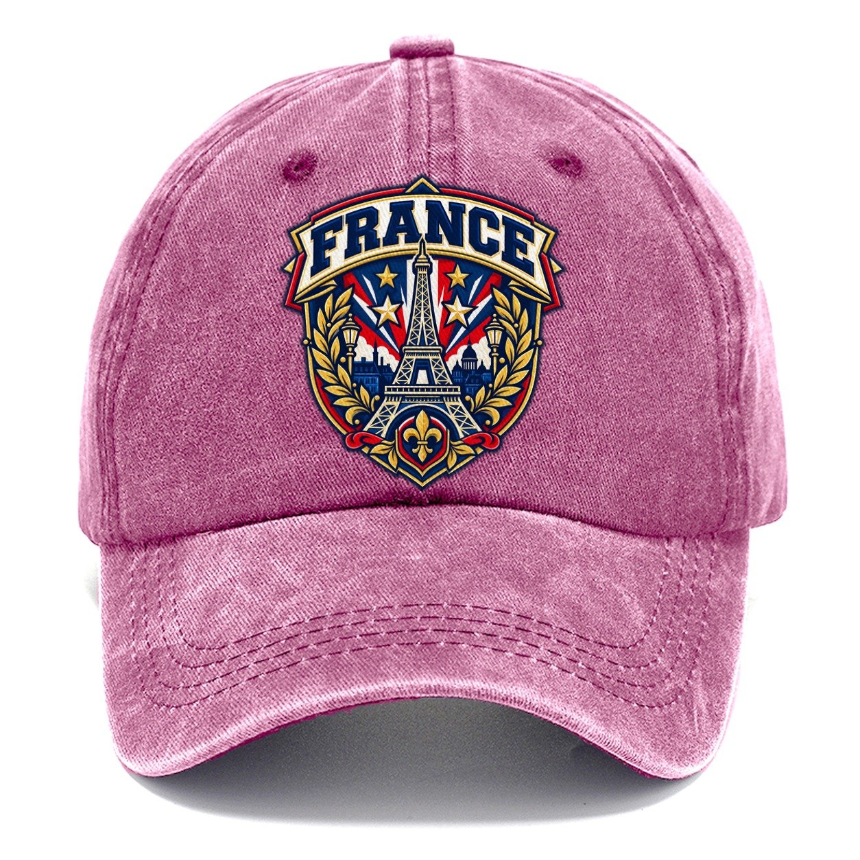 France Retro Badge Country Logos Classic Cap – Dusty Rose
