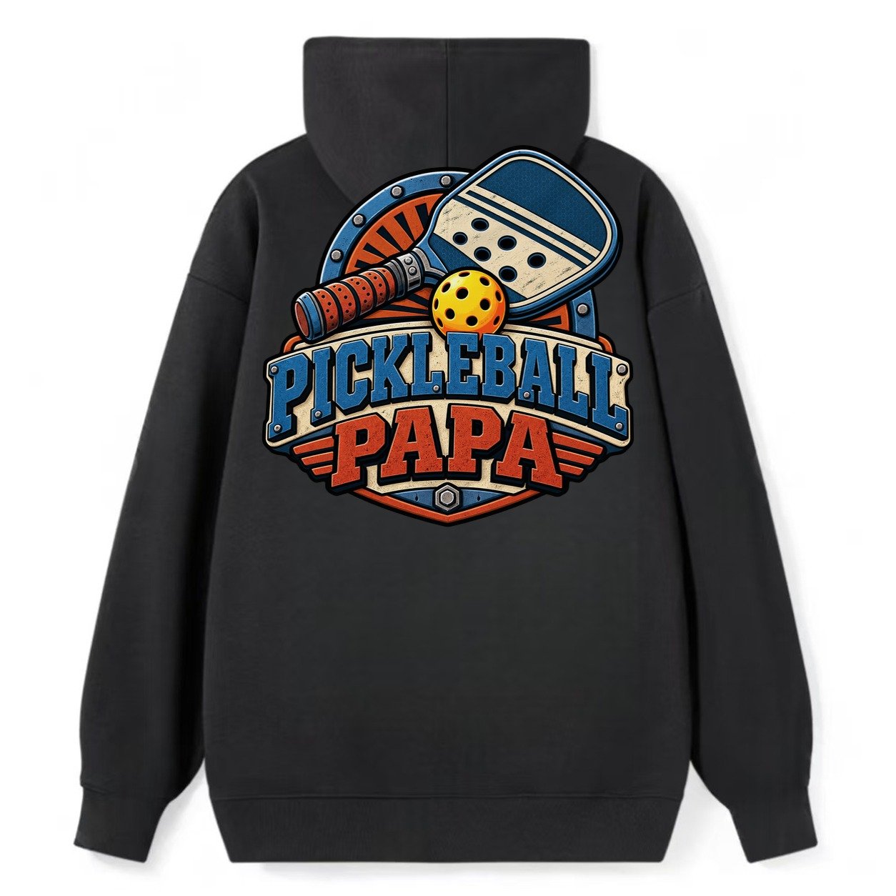 Pickleball Papa Pickleball Life Classic Pullover Hoodie – Black