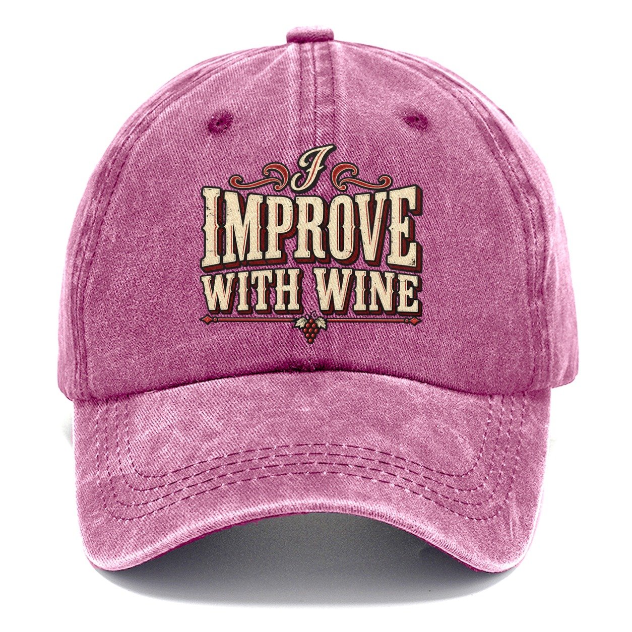 I Improve With Wine American Wit Classic Cap – Dusty Rose