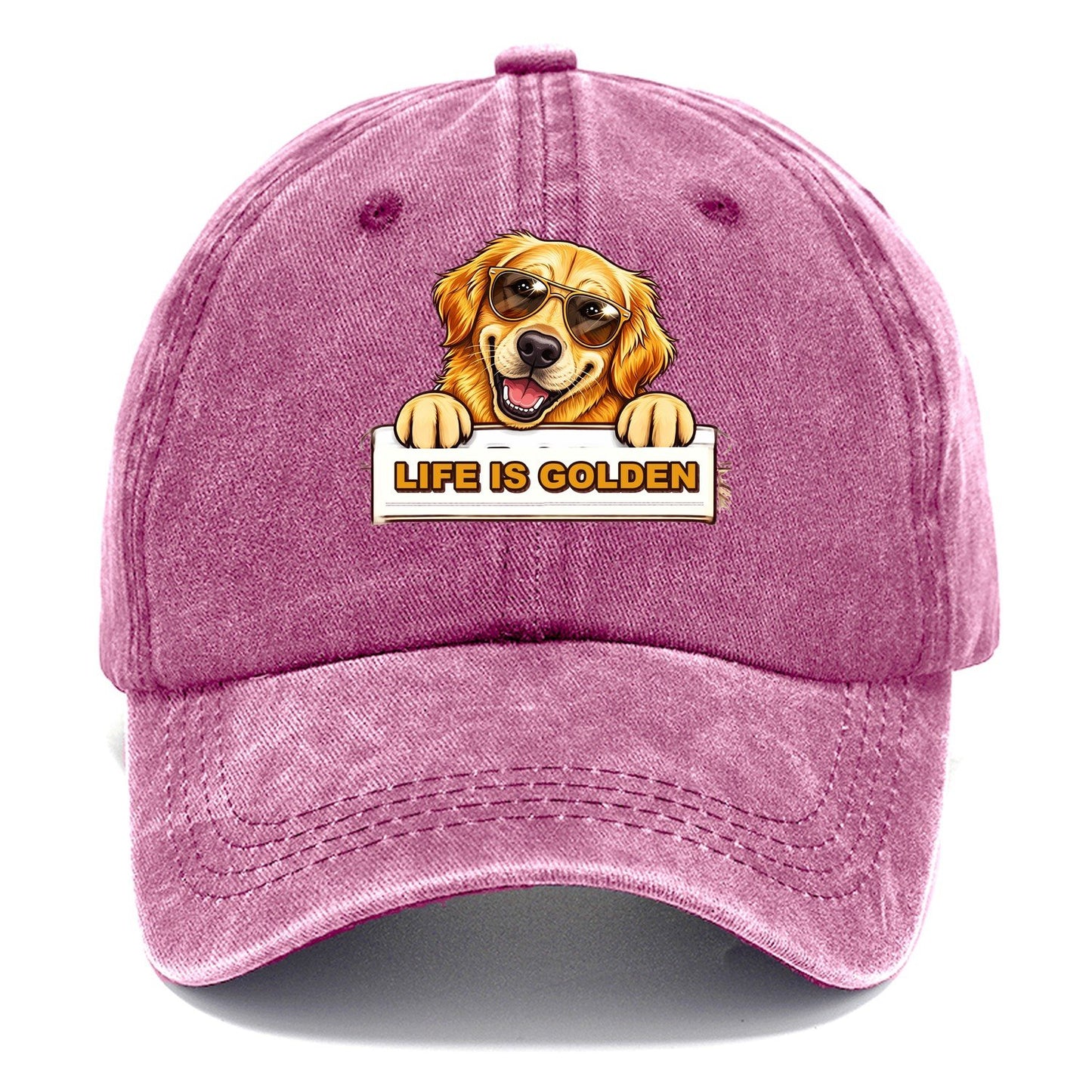 Life Is Golden Retriever Classic Cap – Dusty Rose