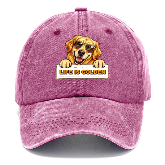 Life Is Golden Retriever Classic Cap – Dusty Rose