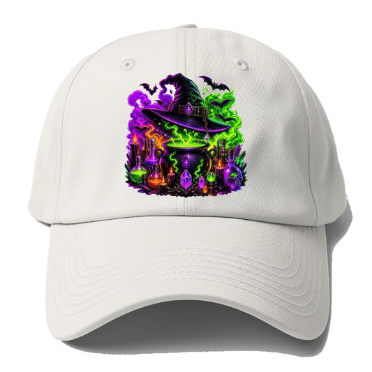 Neon Witch Cauldron Crystal Baseball Cap – Off White
