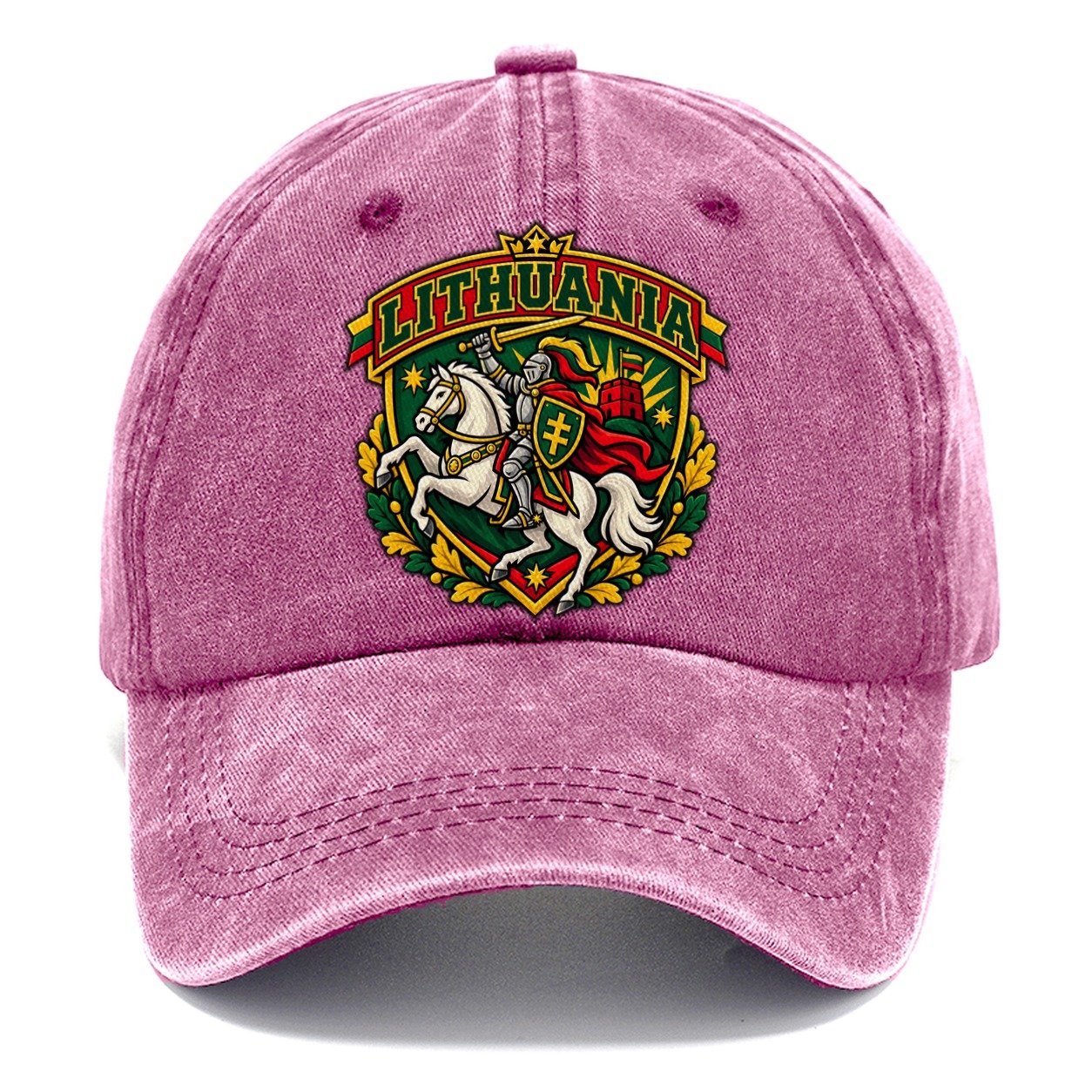 Lithuania Retro Badge Country Logos Classic Cap – Dusty Rose