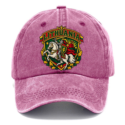 Lithuania Retro Badge Country Logos Classic Cap – Dusty Rose