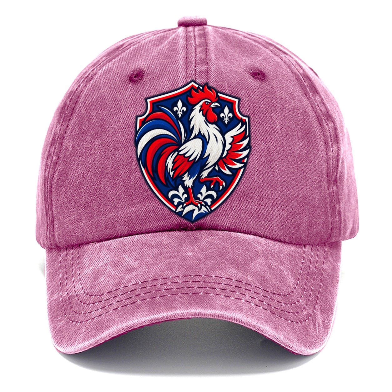 France Minimal Emblem Country Logos Classic Cap – Dusty Rose