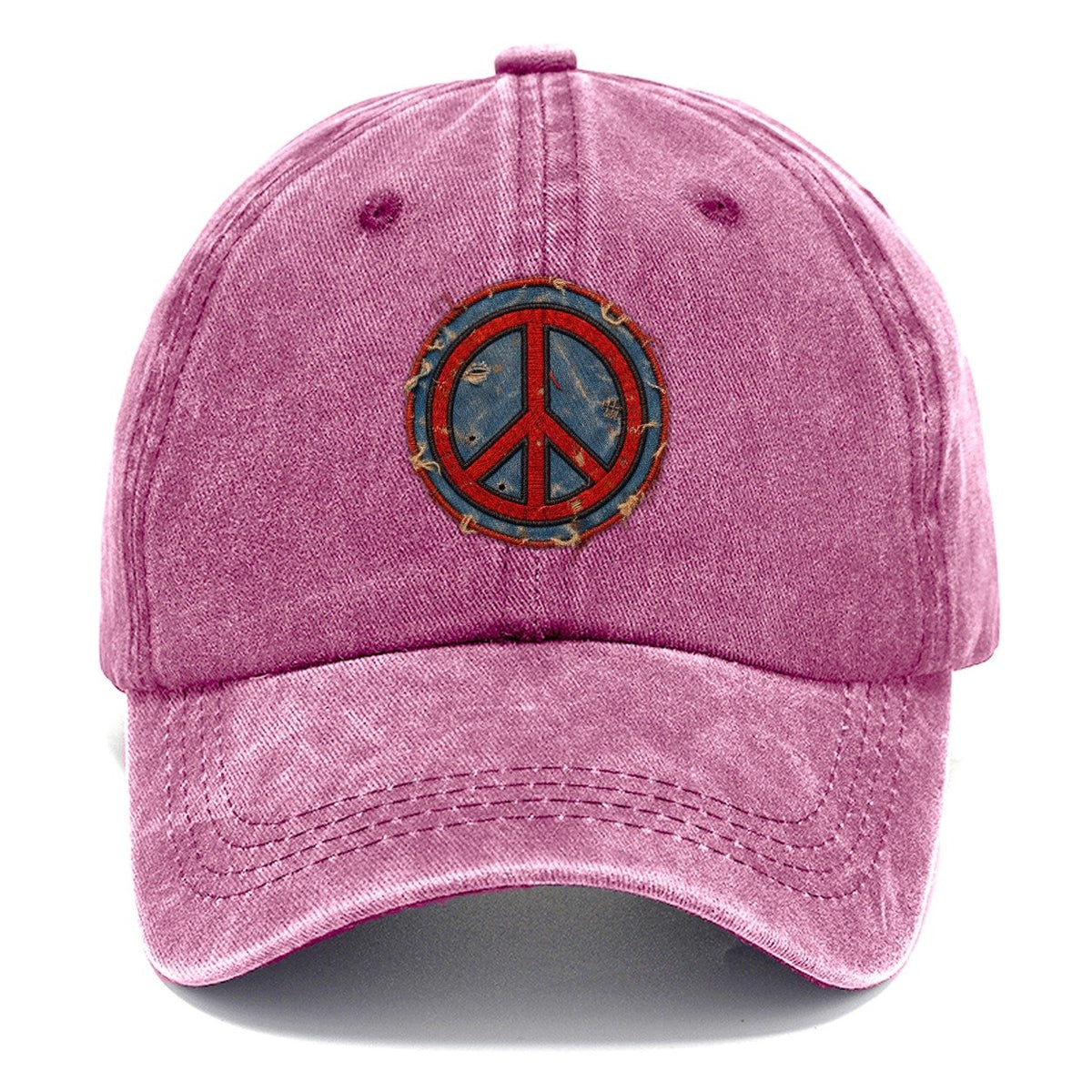 Peace Symbol Worn Icon Classic Cap – Dusty Rose