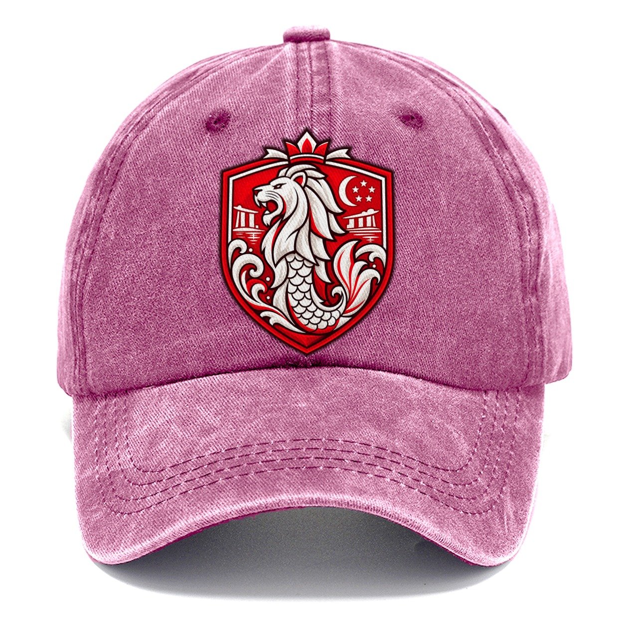 Singapore Minimal Emblem Country Logos Classic Cap – Dusty Rose