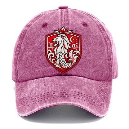 Singapore Minimal Emblem Country Logos Classic Cap – Dusty Rose