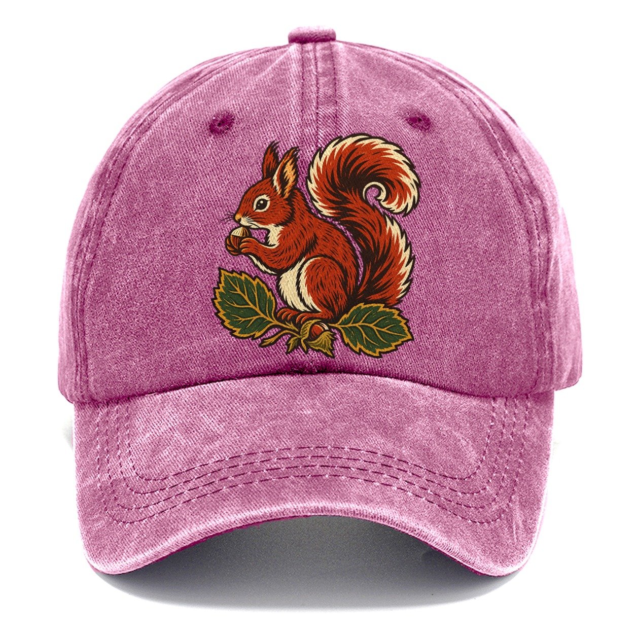 Lake District Red Squirrel And Hazelnuts Uk Culture Heritage Classic Cap – Dusty Rose