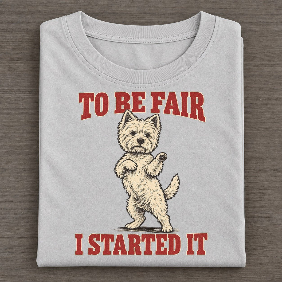 West Highland White Terrier Dog Declarations Classic T-shirt – Grey