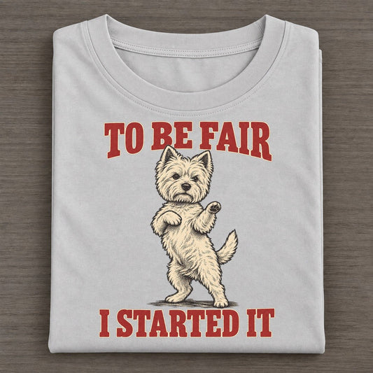 West Highland White Terrier Dog Declarations Classic T-shirt – Grey