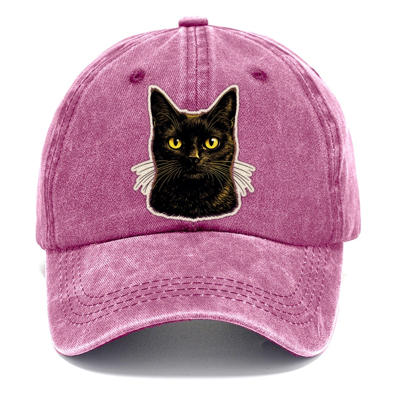 Golden Eyed Black Cat Classic Cap – Dusty Rose