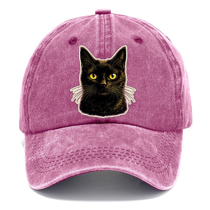 Golden Eyed Black Cat Classic Cap – Dusty Rose