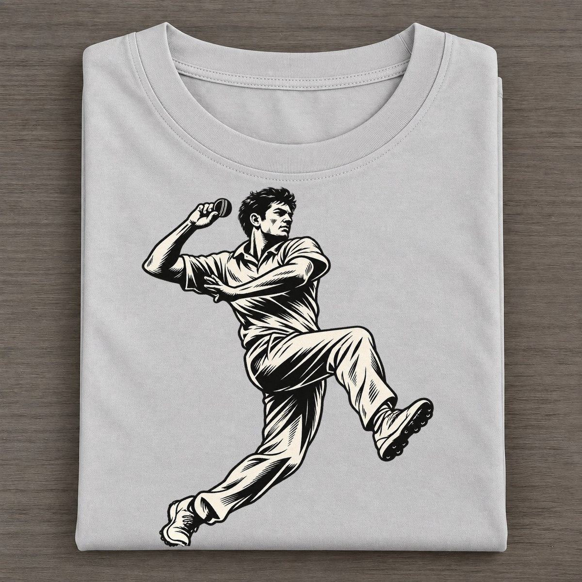 Cricket Spinner In Flight Global Sports Ink Figures Classic T-shirt – Grey