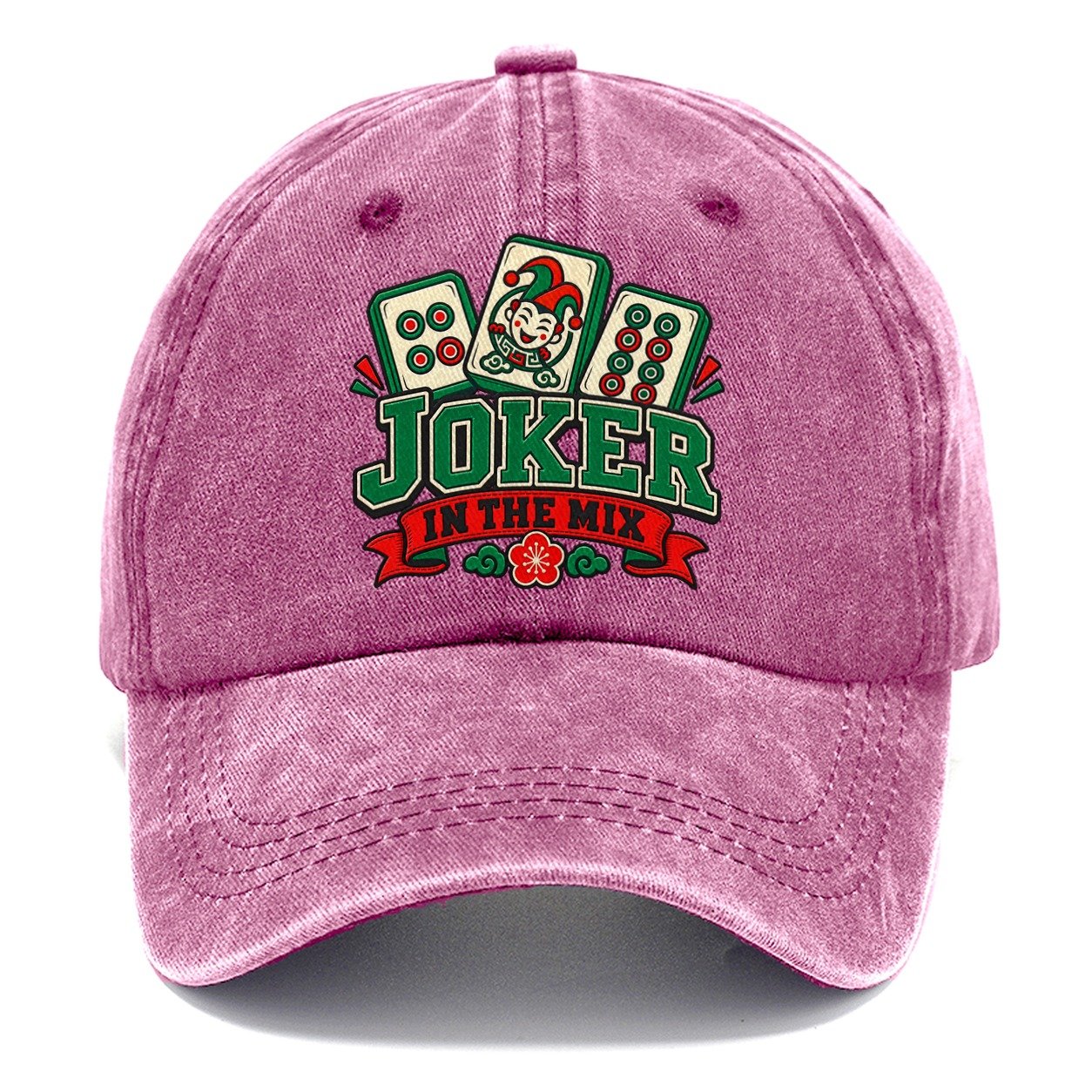 Joker In The Mix Mahjong Game Night Classic Cap – Dusty Rose
