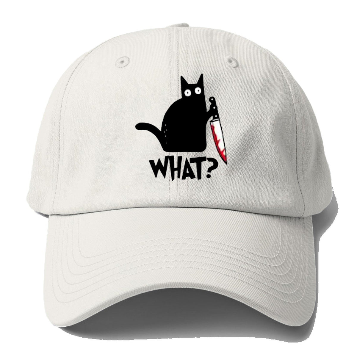Black Cat What? Baseball Cap – Off White