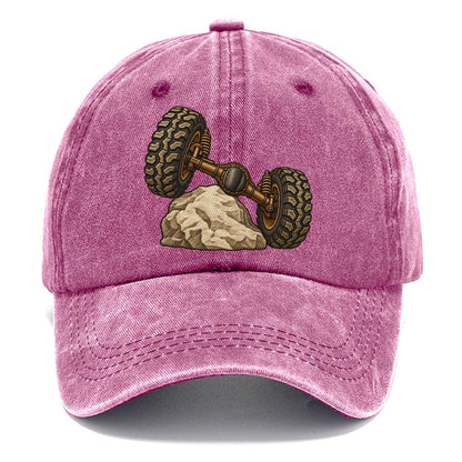Articulated Axle Over A Rock Off Roading And Overlanding Classic Cap – Dusty Rose
