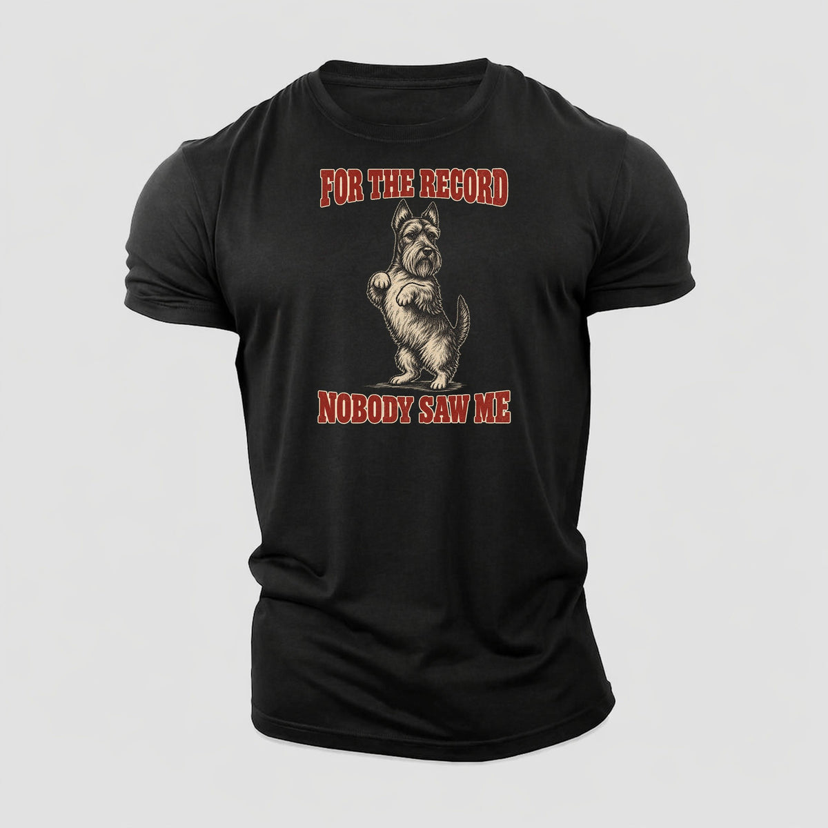 Scottish Terrier Dog Declarations Cotton T-Shirt – Black