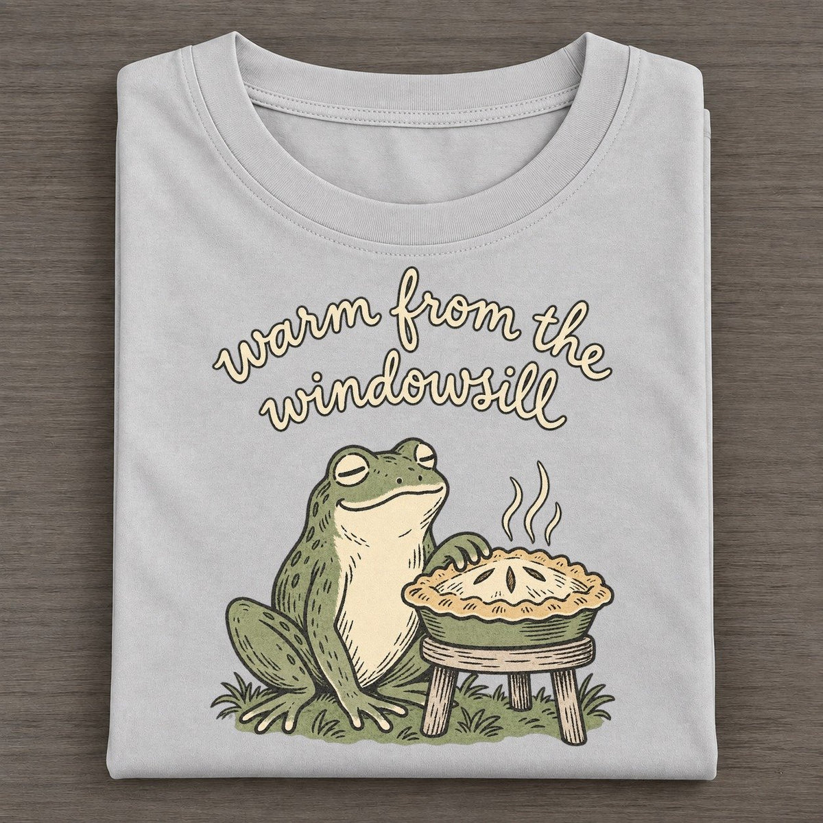 Pie Window Pond Folk Classic T-shirt – Grey
