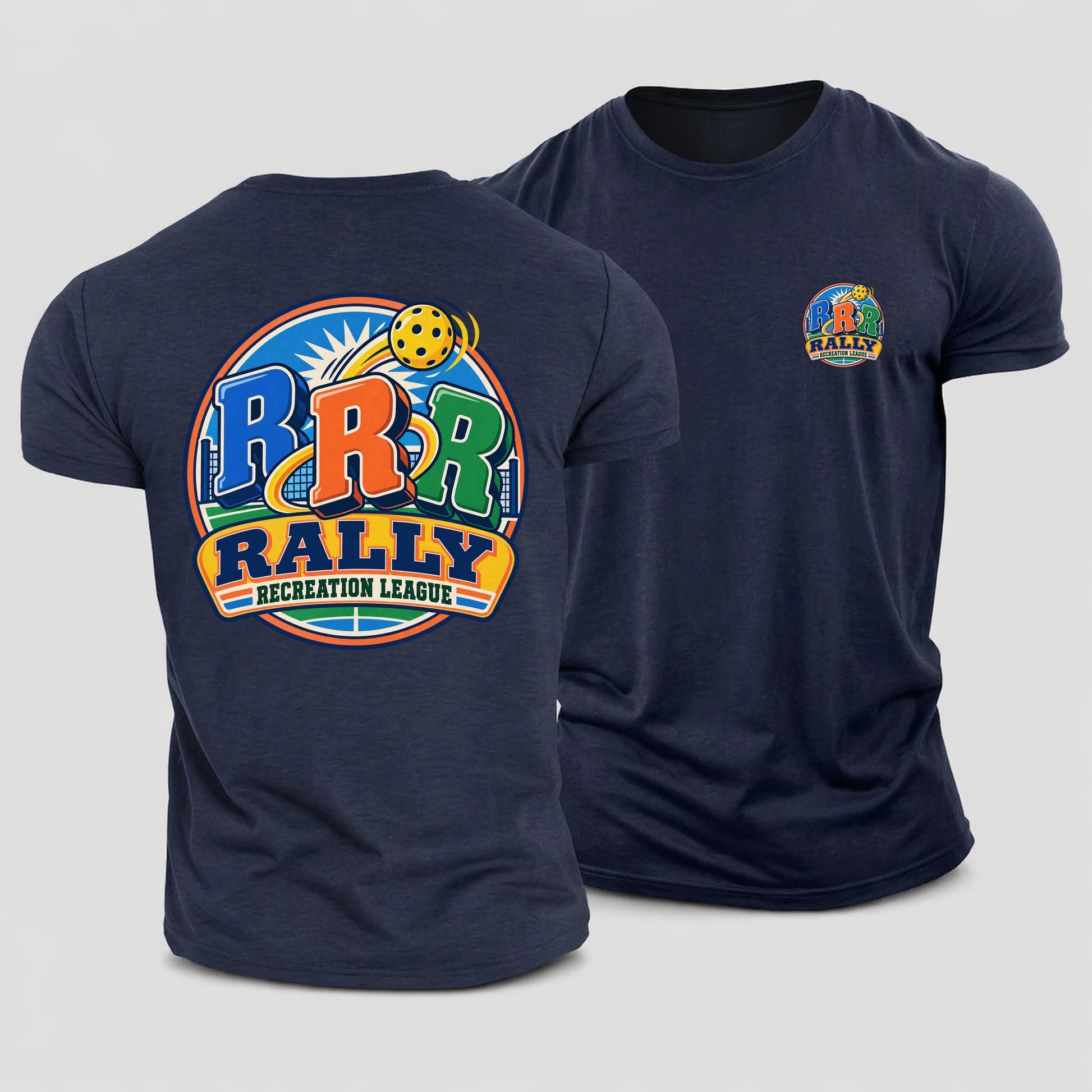 Rally Recreation League Pickleball Life Cotton T-Shirt – Navy