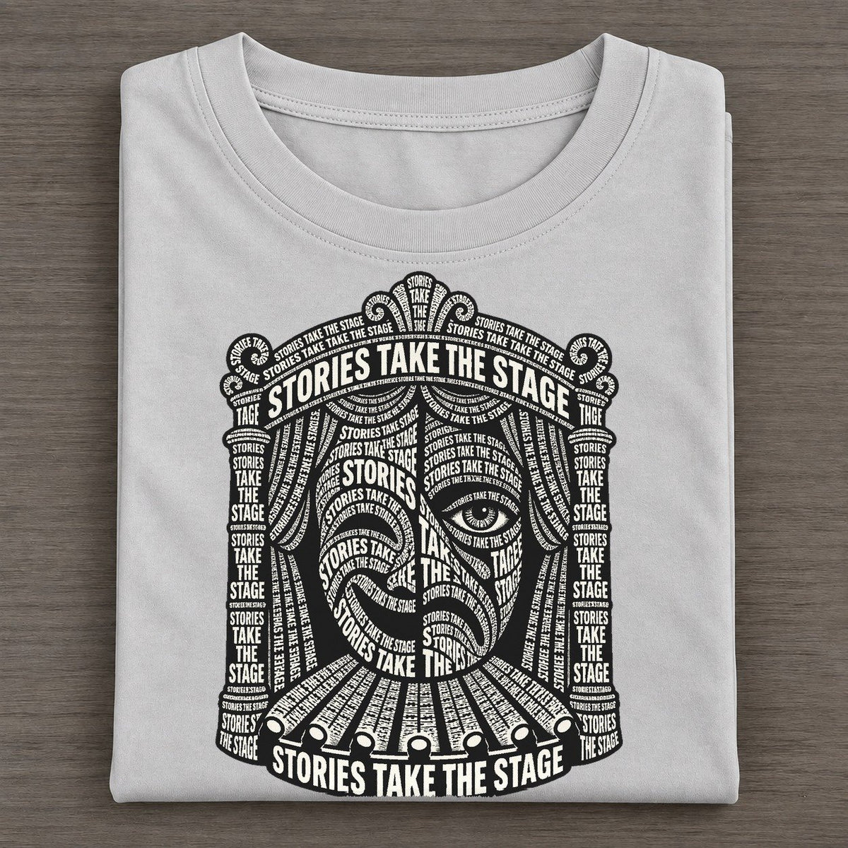 Theatre Proscenium Phrase Silhouette Classic T-shirt – Grey