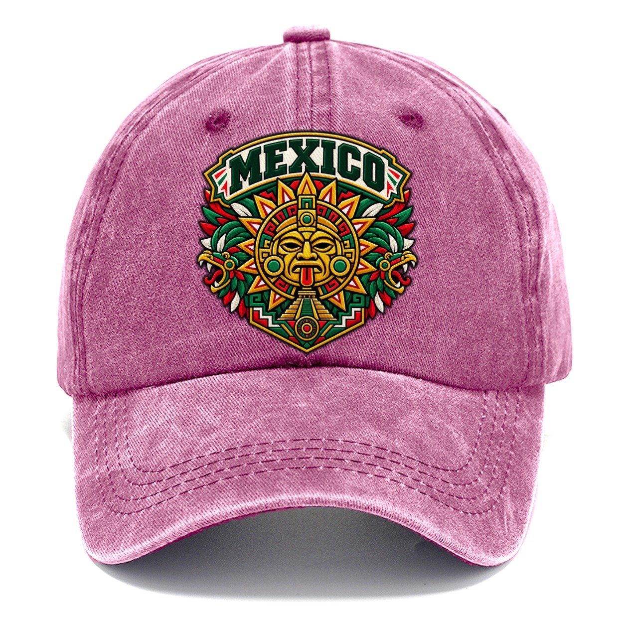Mexico Retro Badge Country Logos Classic Cap – Dusty Rose