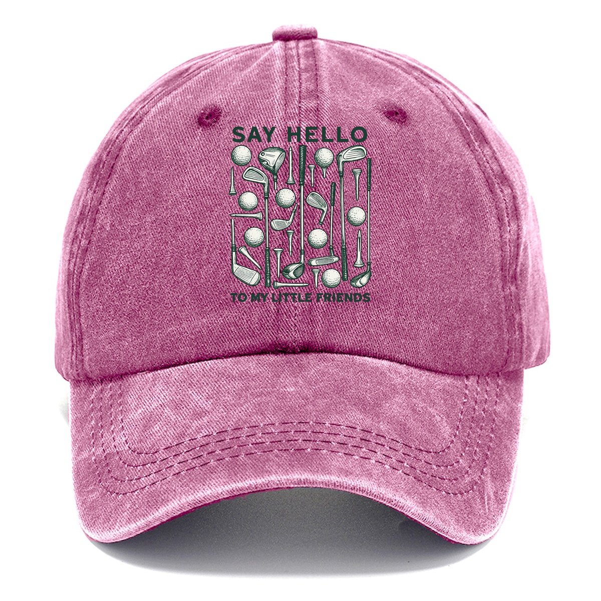 Say Hello Golf Friends Classic Cap – Dusty Rose